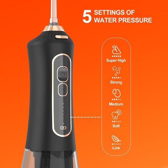 Zestaw sonicznej szczoteczki elektrycznej i bezprzewodowego irygatora 2w1 (IPX7, 5 trybów, 300 ml), biały