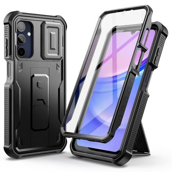 Ohišje Tech-Protect Kevlar Cam+, Samsung Galaxy A15 4G / 5G, črno