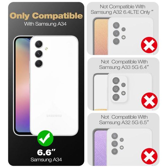 Dexnor 360 Kickstand Θήκη Samsung Galaxy A34, Μαύρη