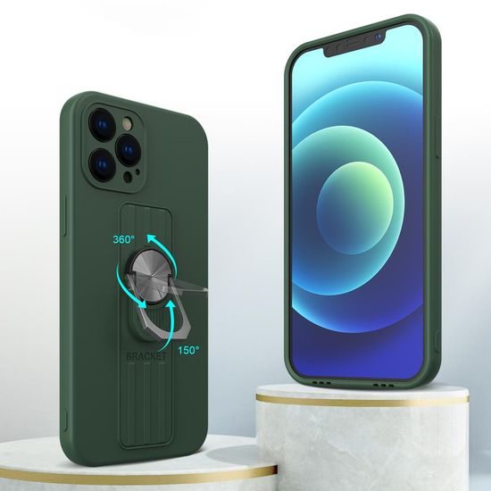 Obal Ring Case, iPhone 11 Pro, tmavě zelený