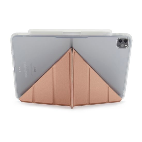 Pipetto Origami Pencil θήκη, Apple iPad Pro 12.9, 2018 / 2020 / 2021 / 2022, ροζ χρυσό