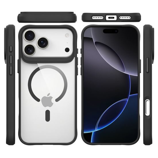 Θήκη JP MagFit MagSafe με πιστοποιητικό 3M SGS, iPhone 17 Pro Max, μαύρο