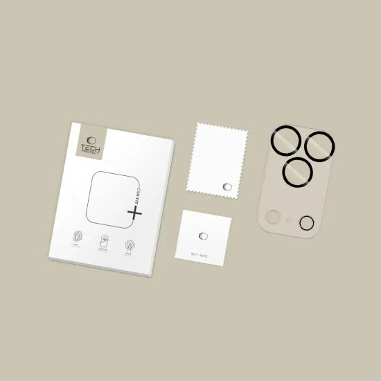 Tech-Protect Cam Fit+, προστατευτικό τζάμι για φακό κάμερας, iPhone 17 Pro, διαφανές