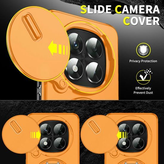 Θήκη Camslide Stand, Xiaomi Redmi Note 14 Pro Plus 5G, πορτοκαλί