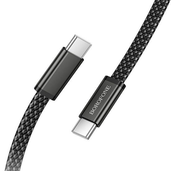 Borofone Peace (BX124) USB-C auf USB-C Datenkabel für schnelles Laden - 60 W Power Delivery - 1 m - Schwarz