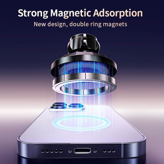 LanParte RBA-M01 Magnetische Telefoonhouder voor Auto - met Vacuüm Zuignap - 360° Verstelbaar - MagSafe geschikt
