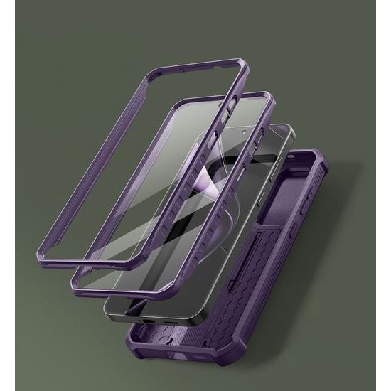 Dexnor 360 Kickstand Camprotector Θήκη Samsung Galaxy S25 Plus, Μωβ
