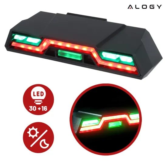 Alogy TrailFlash R6 Wasserdichtes Fahrrad Rücklicht - 6 Leuchtmodi - 46 LED Dioden - 2000 mAh Akku
