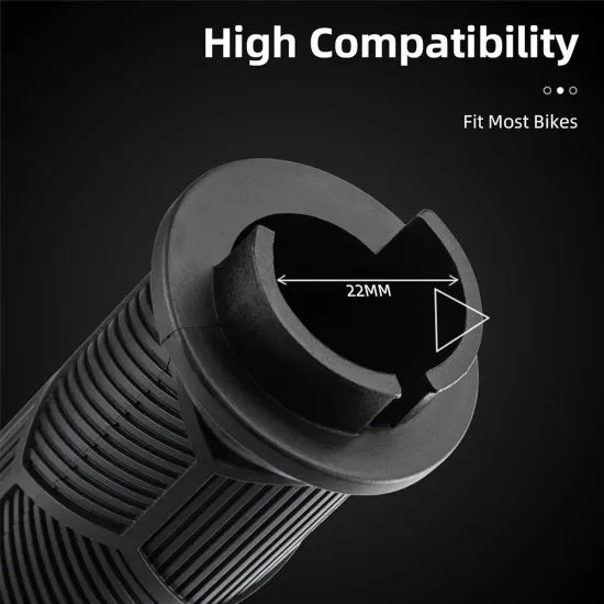 Rockbros 40720007001 Λαβές Ποδηλάτου με Ανακλαστικά, Μαύρες