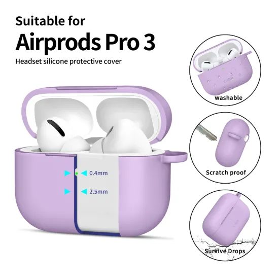 Tech-Protect Σιλικονική θήκη, Apple AirPods Pro 3, μωβ