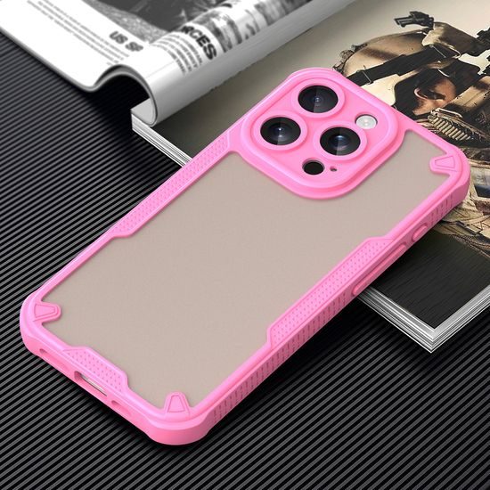ArmorShield Hybrid Case, iPhone 15 Pro, ροζ