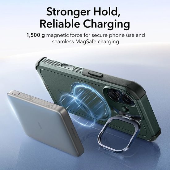 Θήκη ESR Cyber Armor Kickstand, iPhone 17, πράσινη