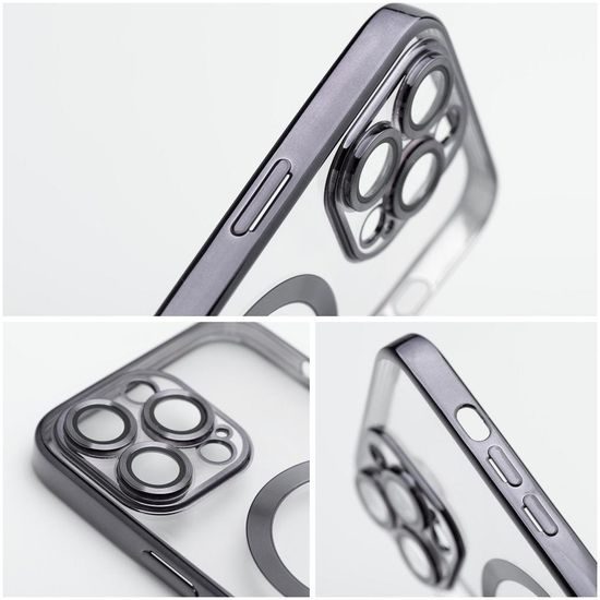 iPhone 17 Pro / 18 Pro dėklas – Electro Mag Cover su MagSafe – juoda