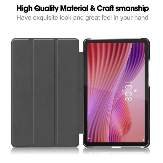 Techsuit FoldPro Schutzhülle für Lenovo Tab One 8.7 - Klappbare Standfunktion - Schwarz