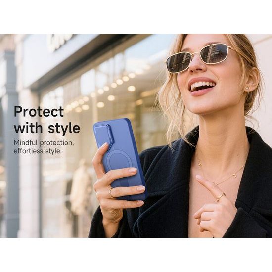 Suritch MagSafe Kickstand Camprotector obal Samsung Galaxy S26, světle modrý