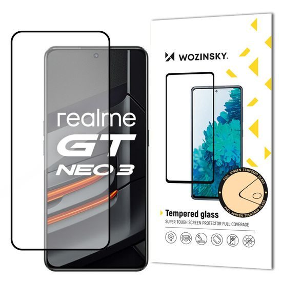 Folie de sticlă securizată 5D pentru Realme GT Neo 3, neagră