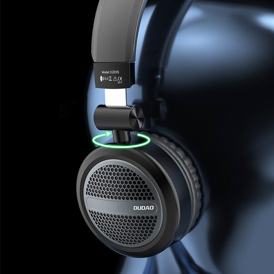 Dudao náhlavní sluchátka Bluetooth 5.0, černá (X22XS black)