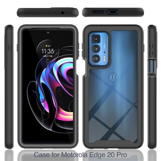 Techsuit Defense360 Pro + védőfólia, Motorola Edge 20 Pro 5G, fekete