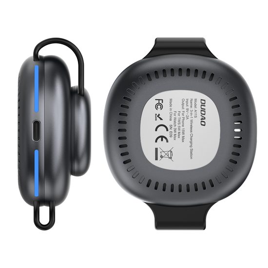 Dudao A11S brezžični MagSafe polnilnik 3v1, črn