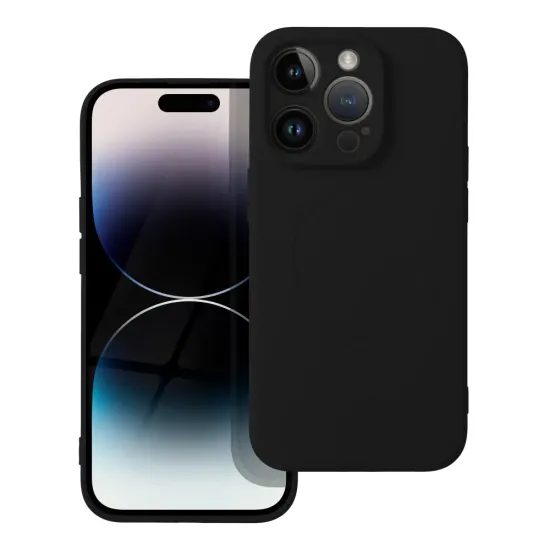 Silicone Mag Cover husă, iPhone 14 Pro, negru