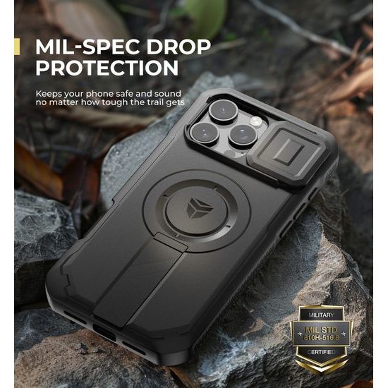 Dexnor Privacy MagSafe Kickstand Camprotector etui iPhone 16 Pro Max, črn