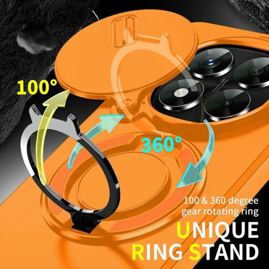 Θήκη Camslide Stand, Xiaomi Redmi Note 14 Pro Plus 5G, πορτοκαλί