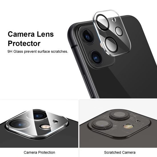 JP Πλήρες Πακέτο Προστατευτικών Γυαλιών, 2x 3D γυαλί με εφαρμογέα + 2x γυαλί για φακό, iPhone 11