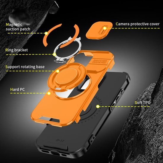 Θήκη Camslide Stand, iPhone 17, πορτοκαλί