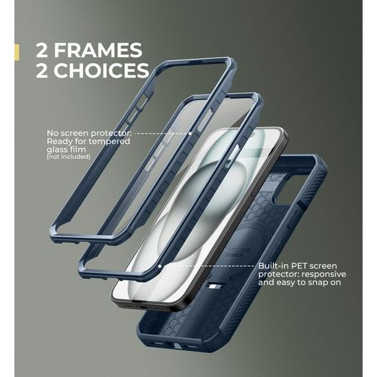 Dexnor MagSafe 360 Kickstand Προστατευτική Θήκη iPhone 14 Plus / 15 Plus, μπλε