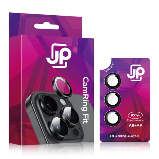 JP Camring Fit, προστατευτικό τζαμάκι για φακό κάμερας, Samsung Galaxy S24, μαύρο