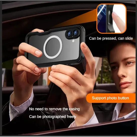 ShellBox IP68 tok, iPhone 16 Plus, fekete