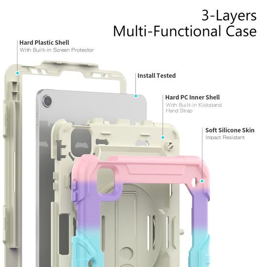 JP Solid360 Rainbow θήκη για tablet, iPad Pro 11 2018 / 2020 / 2021 / 2022, iPad Air 4 10.9 2020 / Air 5 10.9 2022