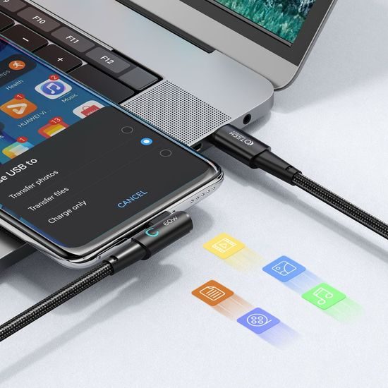 Tech-Protect UltraBoost "L" Καλώδιο USB-C 60W / 6A, 1 μ, γκρι