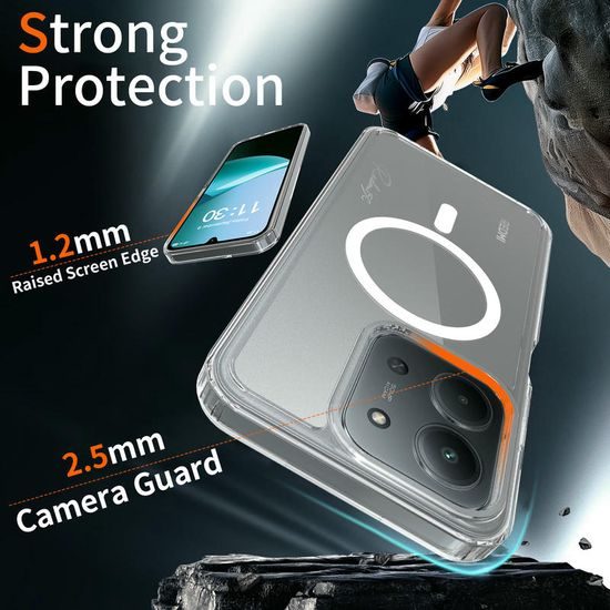 Διάφανη θήκη Magsafe, Xiaomi Redmi 15C, διαφανής