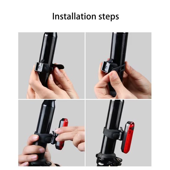 West Biking Fahrrad Rücklicht Wiederaufladbar - 4 Modi - 120 Lumen - LED Fahrradbeleuchtung - Rot