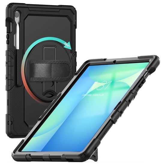JP Solid360 etui za tablet, Samsung Tab S10 FE Plus, črn