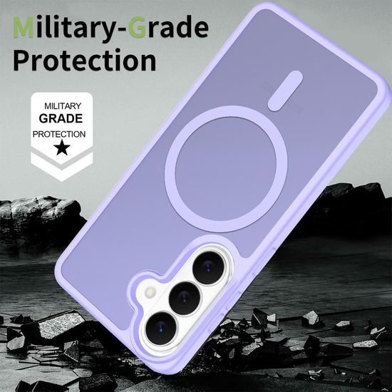 JP MagFit Colour MagSafe θήκη με μαγνήτη N52, Samsung Galaxy S26 Plus, μωβ