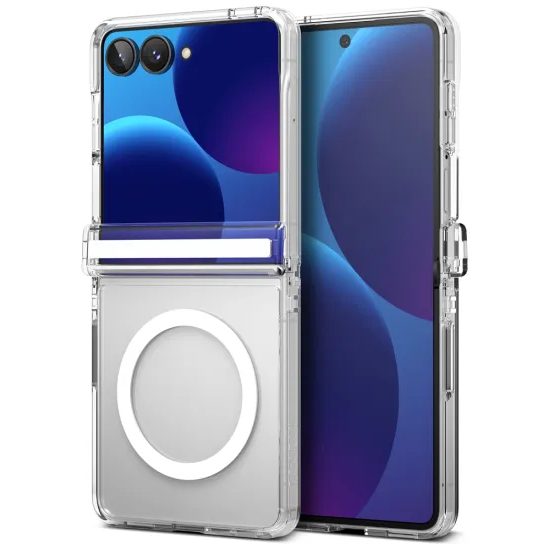 Samsung Galaxy Z Flip 8 ümbris – Ringke Fusion Flap Magnetic MagSafe'iga – läbipaistev