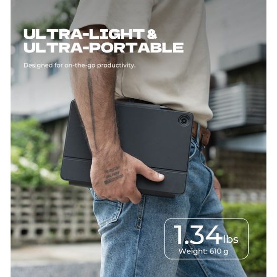 Dexnor μαγνητική θήκη με πληκτρολόγιο, Samsung Galaxy Tab A9 Plus, μαύρη