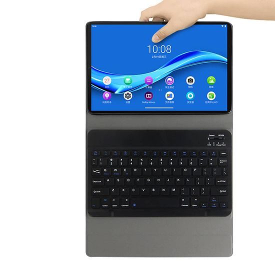 Husă cu tastatură Bluetooth pentru Lenovo M10 Plus, a 3-a generație 2022, neagră