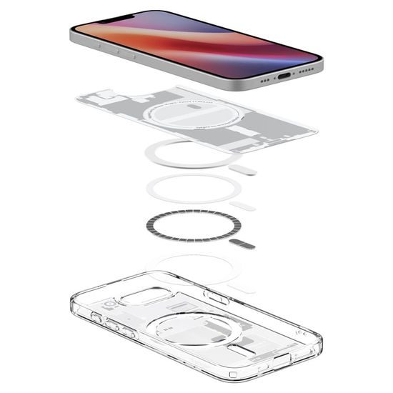 Spigen Ultra Hybrid Mag με MagSafe, iPhone 16e, zero one, λευκό