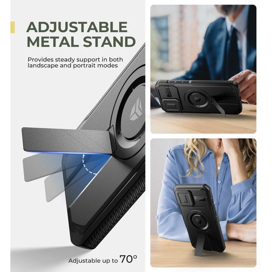 Dexnor MagSafe Kickstand Προστατευτική Θήκη iPhone 16, Μαύρη