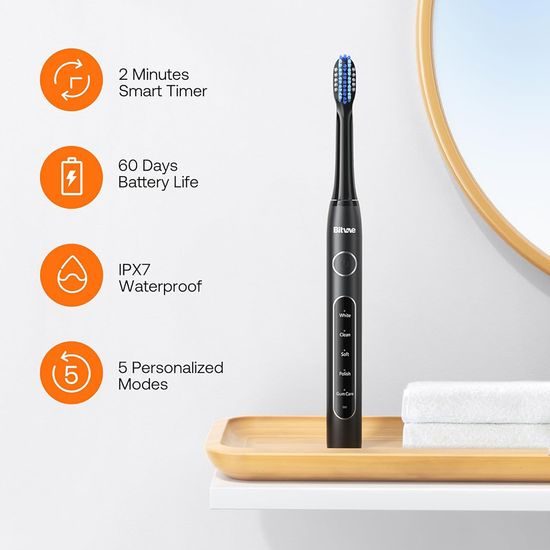 Bitvae Ηλεκτρική Οδοντόβουρτσα Daily (D2), μαύρη