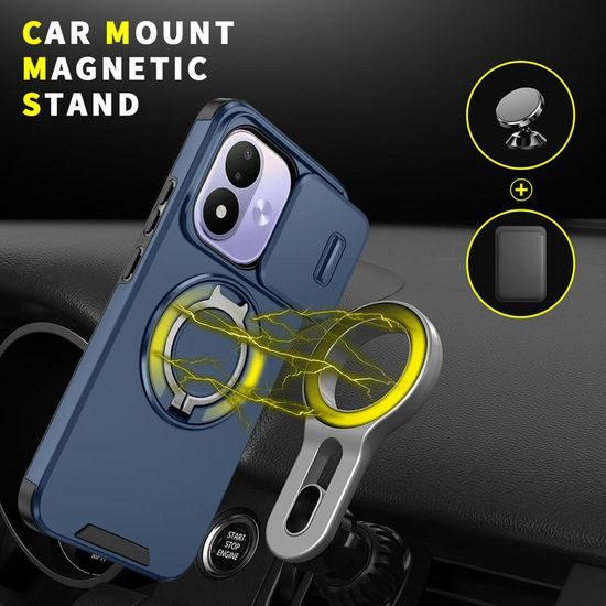 Camslide Stand tok, Xiaomi Redmi Note 17 4G / 5G, kék