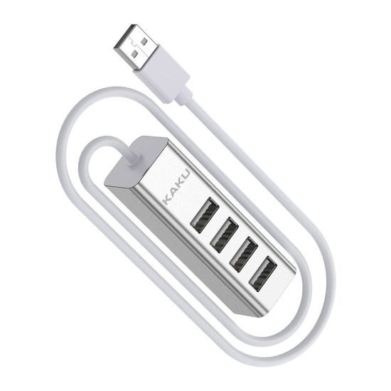 Kaku HUB elosztó - 4x USB adapter, ezüst (KSC-383)