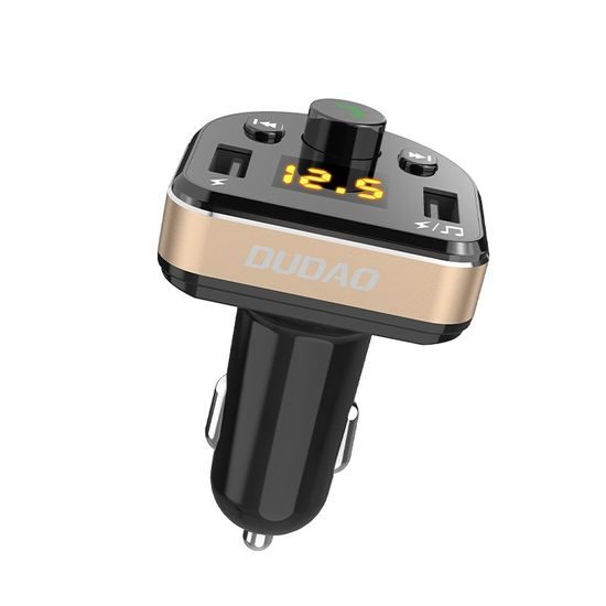 Dudao FM vysílač Bluetooth nabíječka do auta, MP3, 3,1 A, 2x USB, černá (R2Pro černá)