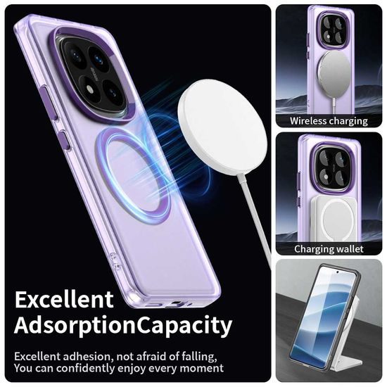 Techsuit CandyCase MagSafe, Xiaomi Redmi Note 14 Pro 5G / Poco X7, μωβ