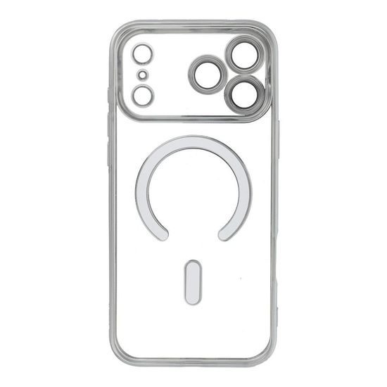 iPhone 17 Pro / 18 Pro vāciņš – Electro Mag Cover ar MagSafe – sudraba
