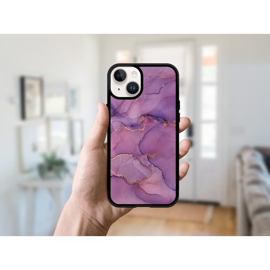 Momanio Case für iPhone 13 - Schutzhülle mit Marmor-Design - Purple