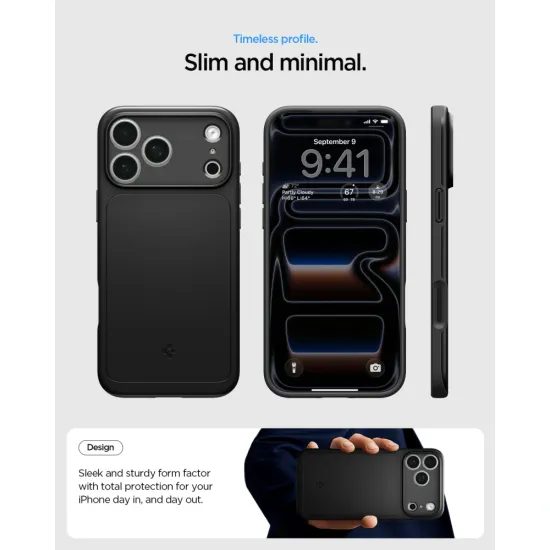Spigen Thin Fit MagSafe, iPhone 17 Pro / 18 Pro, čierny